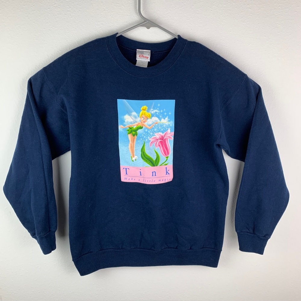 Vintage Disney Store Tinkerbell Sweatshirt Blue Women’s Medium